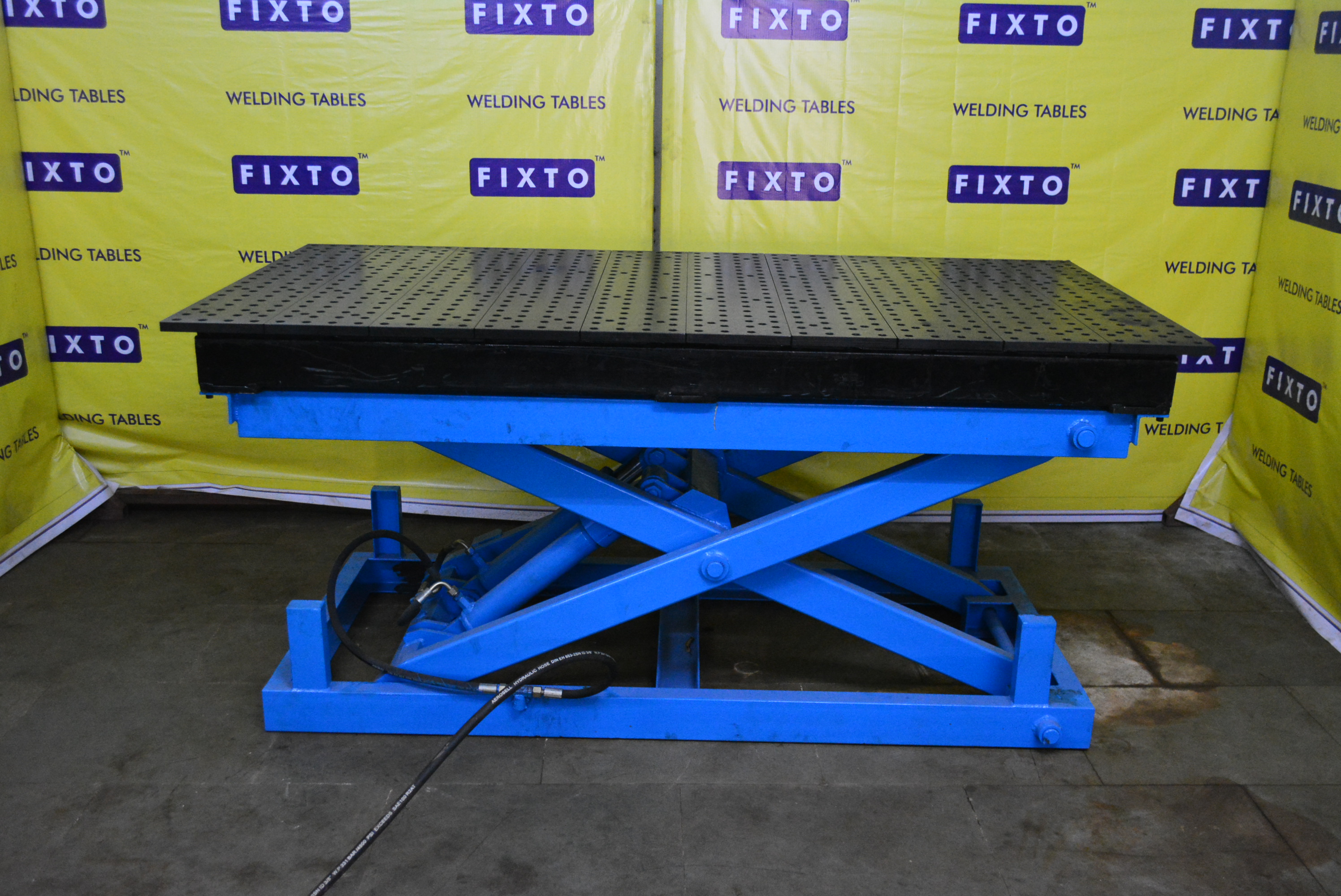 2D D28 4010  SCISSOR LIFT FIX TYPE MODULAR WELDING TABLE
